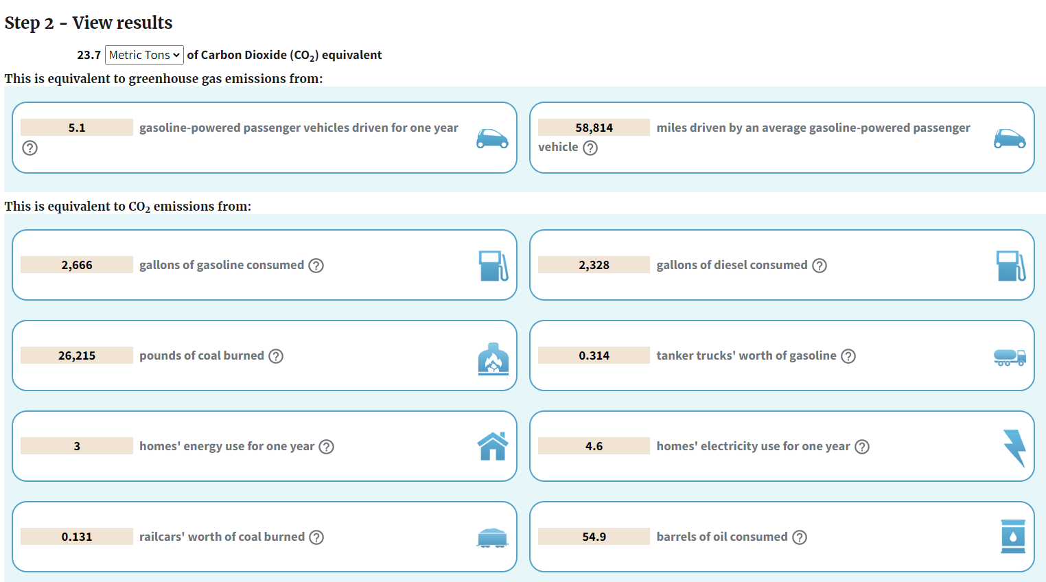EPA comparison chart