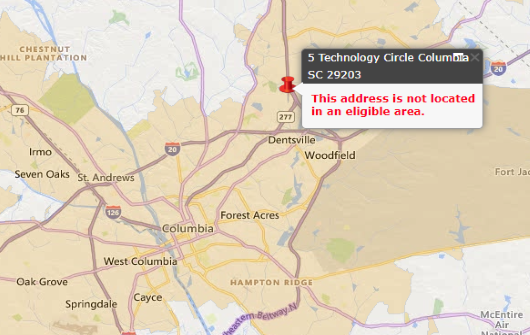 REAP grant renewable energy project ineligible area