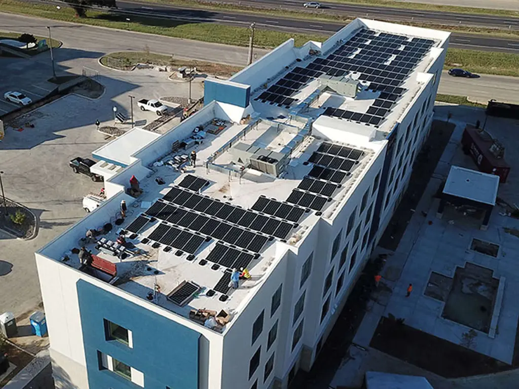 Colite Technologies Solar Project array on Extra Storage Space building