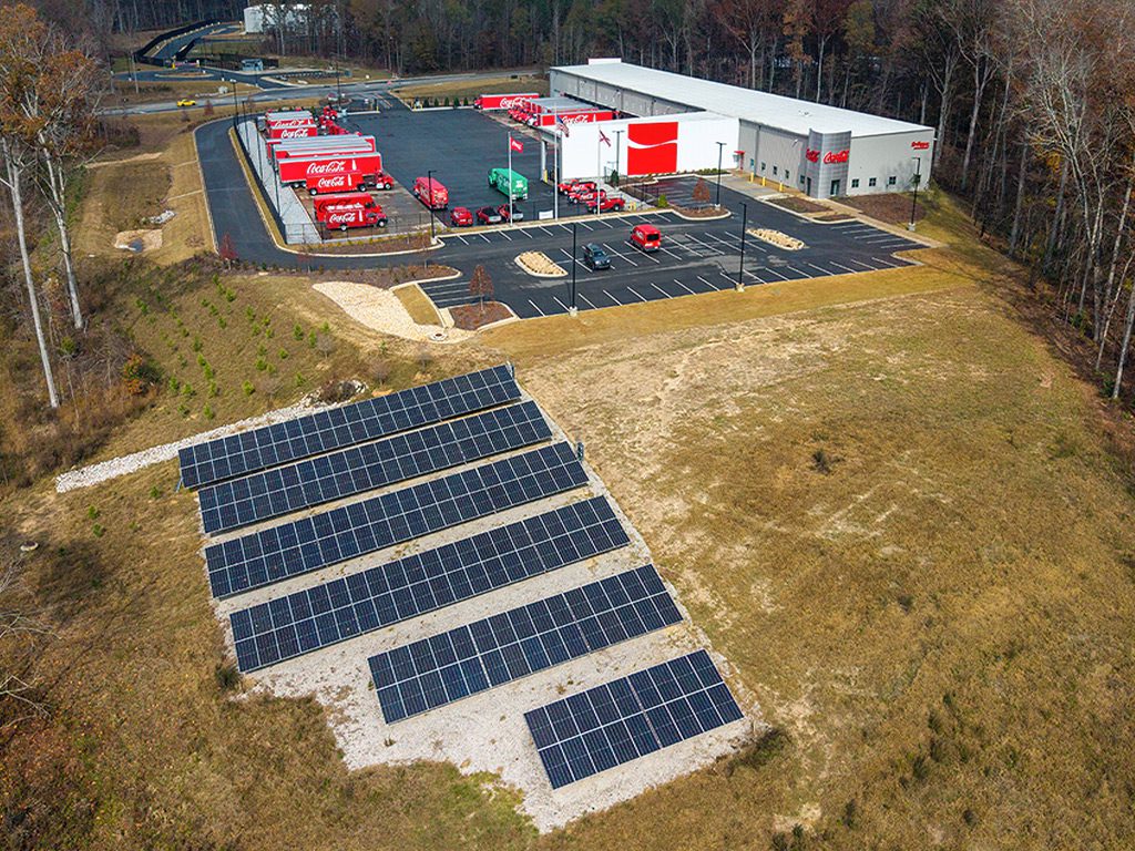 Ground Mount Solar at Coca-Cola Bottling United